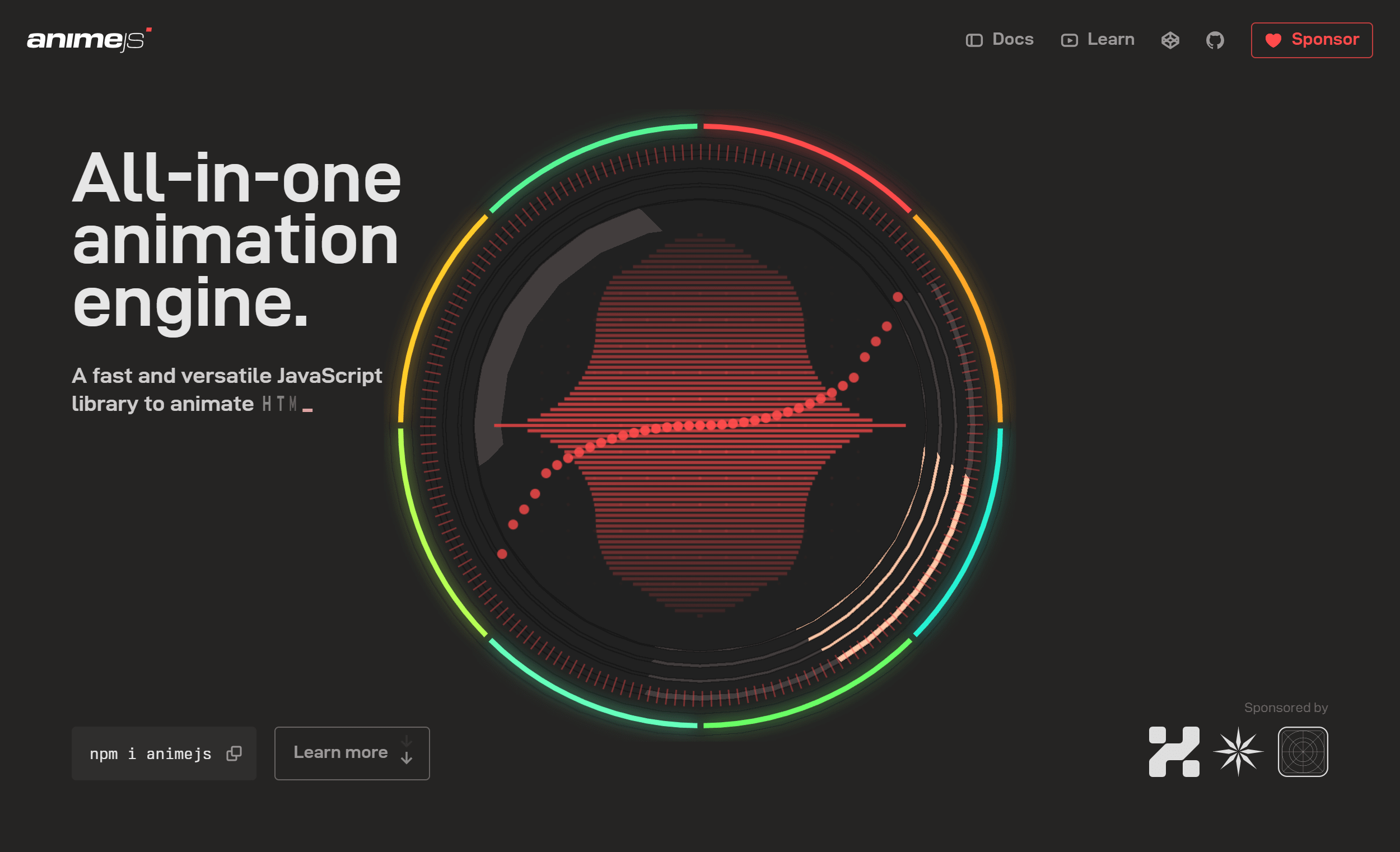 Anime js 2025, landing page