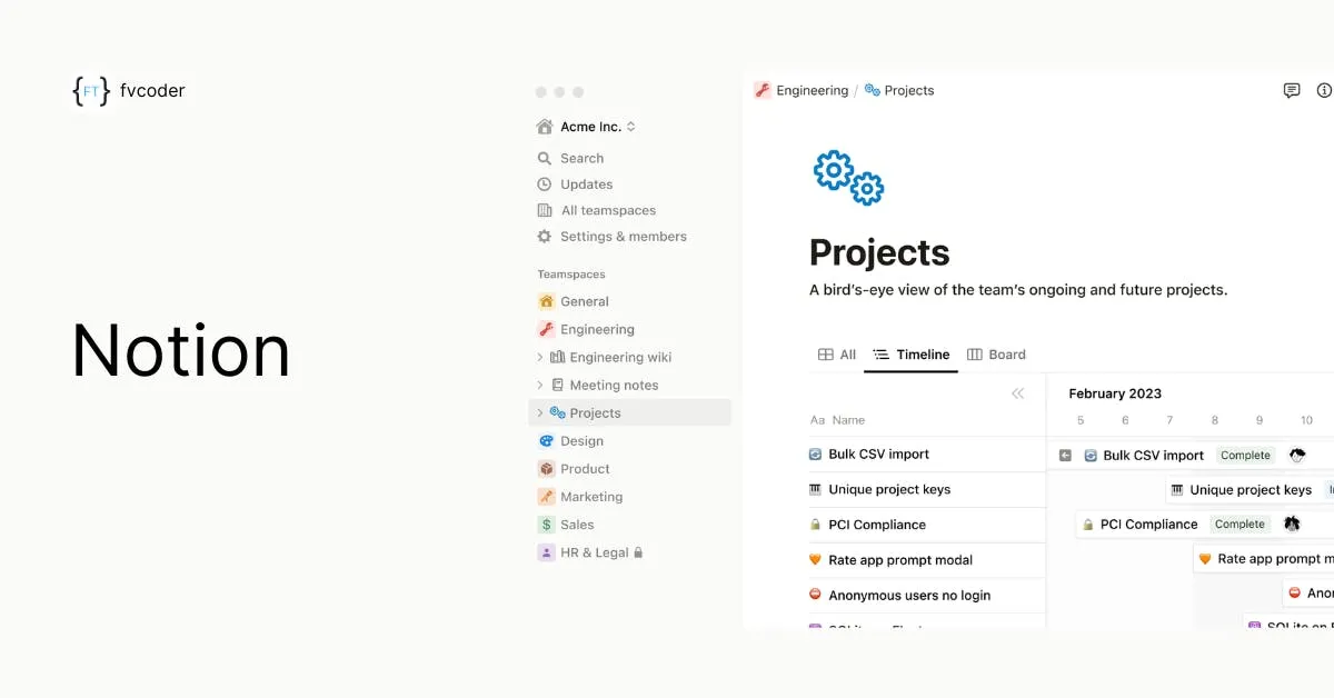 Imagen del articulo Notion, el mejor sistema que uso para organizar mis proyectos | Blog de fvcoder